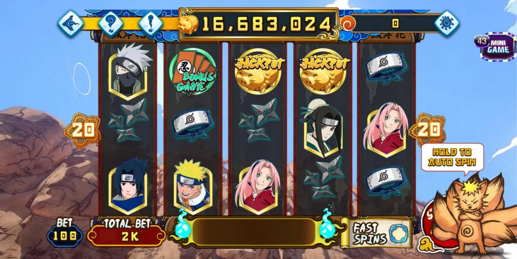 Slot Naruto - Đắm mình vào thế giới Anime